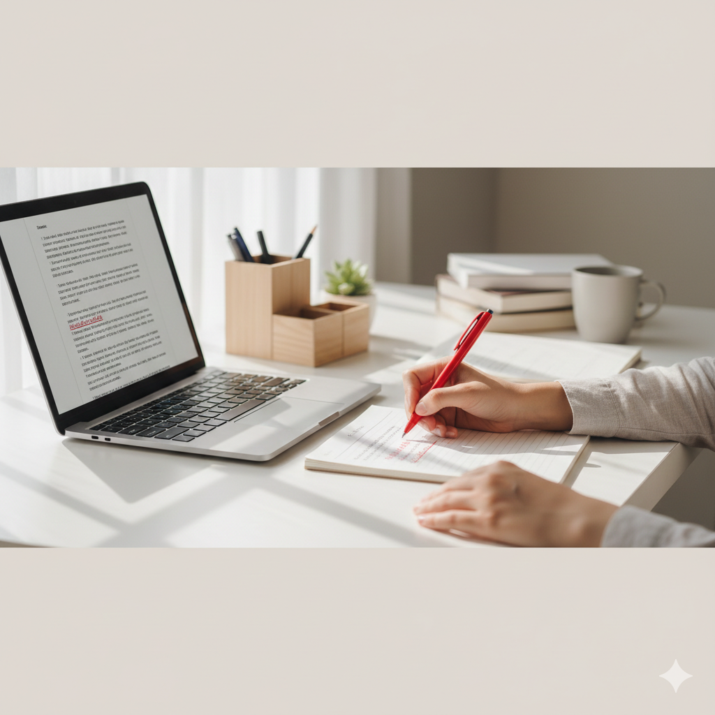 PC、ノート、修正