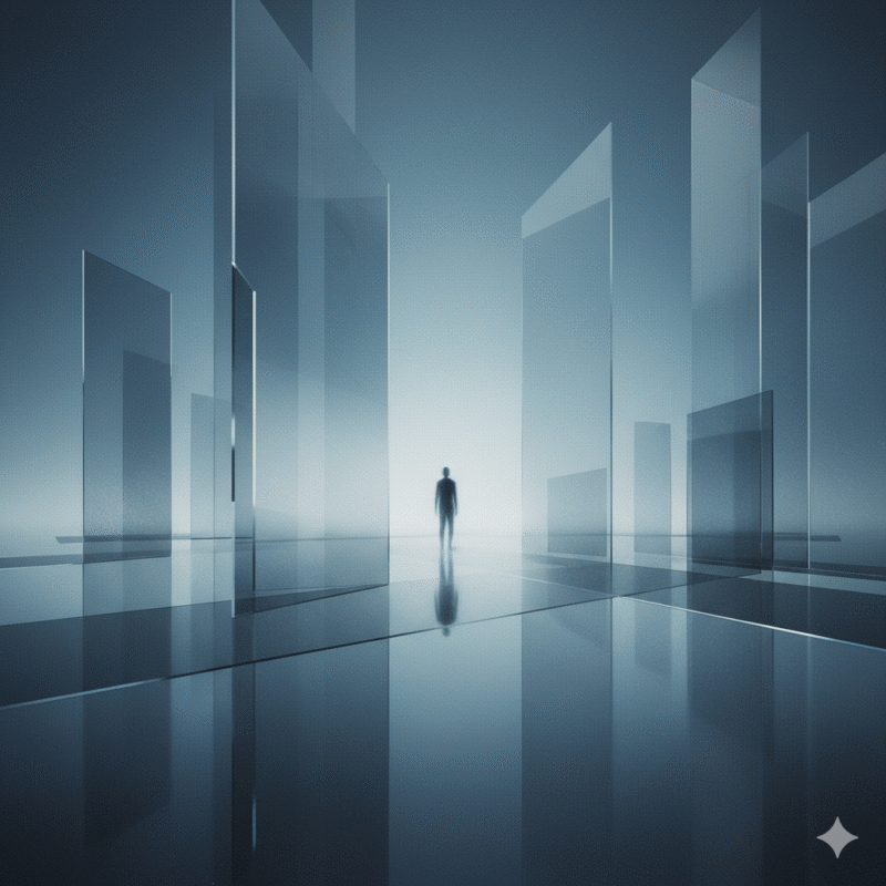 街、青い、グレー、人影