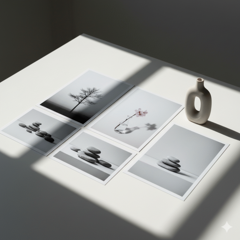 ミニマル、写真選び、モノクロ