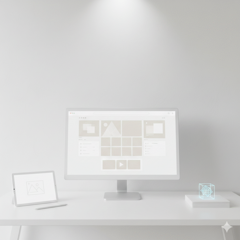 モニター、設定、デスク