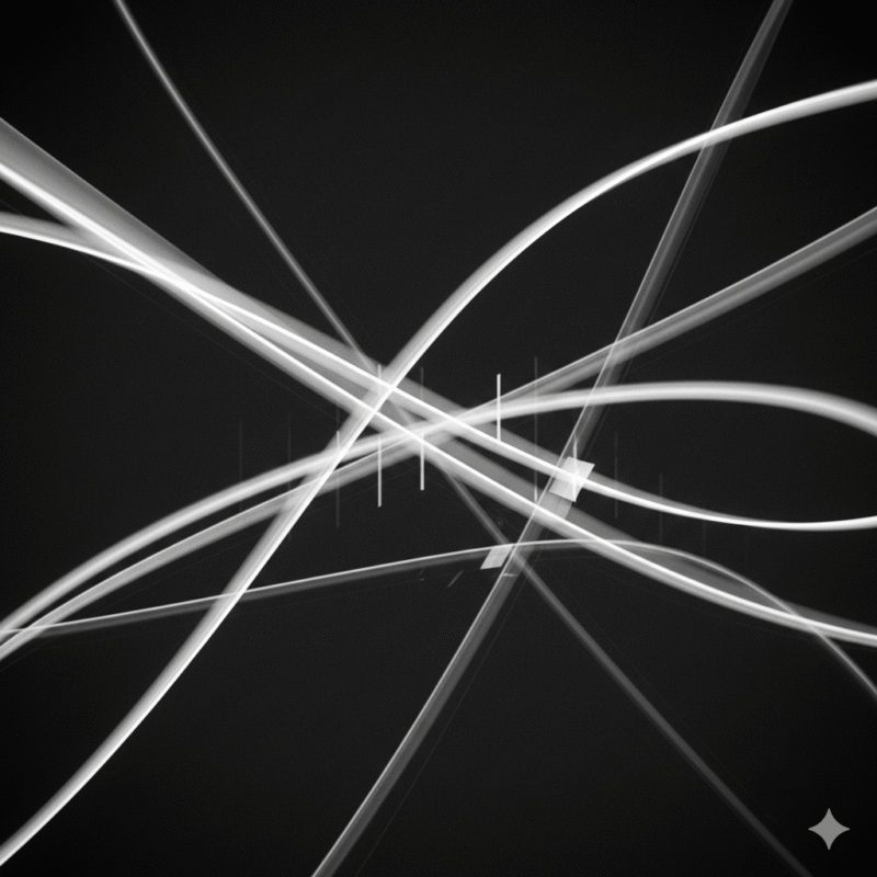 流れ、動き、モノクロ