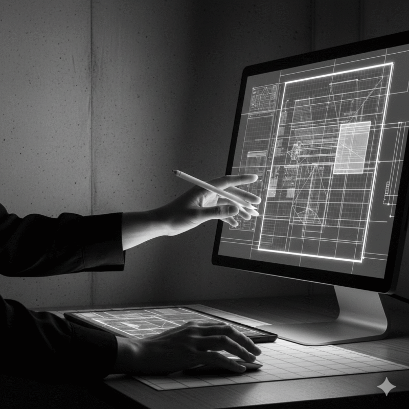 PC、モノクロ、デザイン