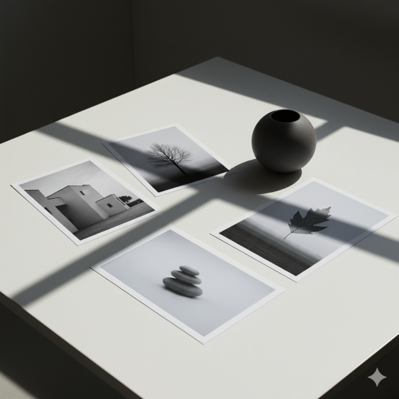 ミニマル、モノクロ、写真