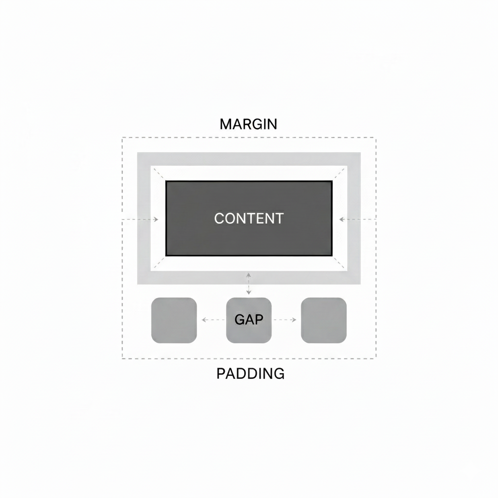 margin gap padding