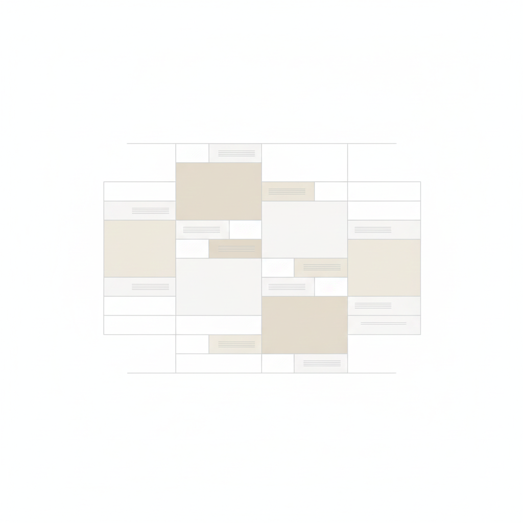 白、ベージュ、ボックス、並び