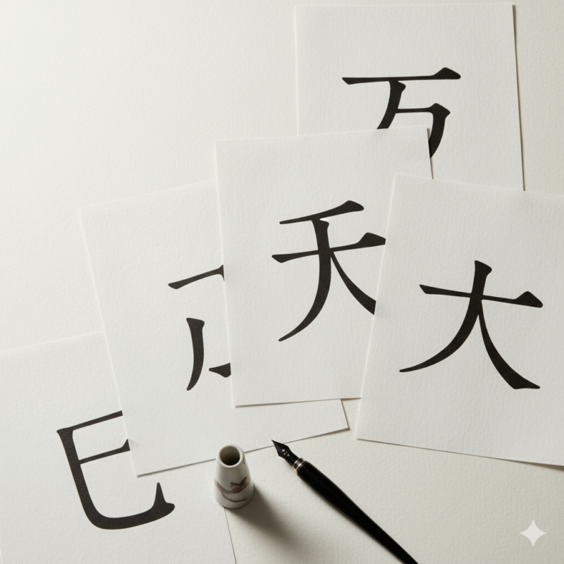 日本語、フォント、筆