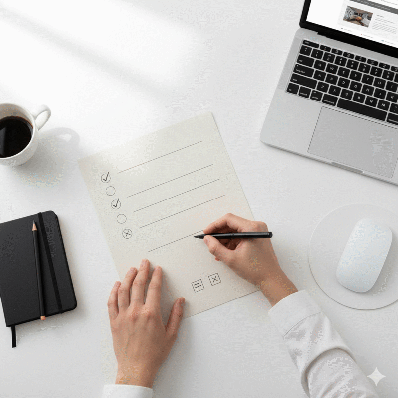 メモ、デスク、PC