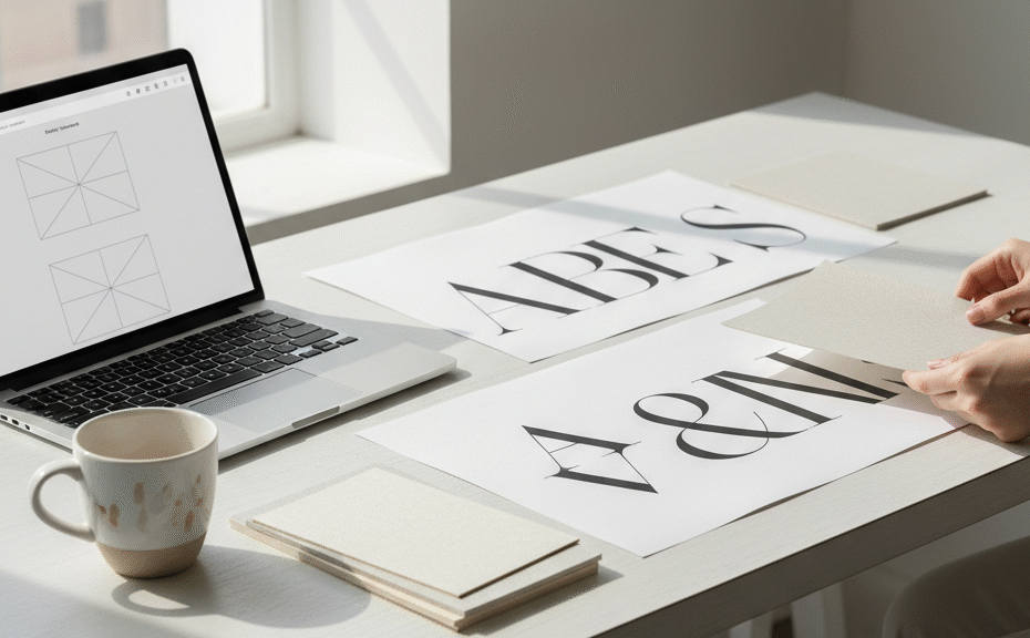 フォント、PC、デスク