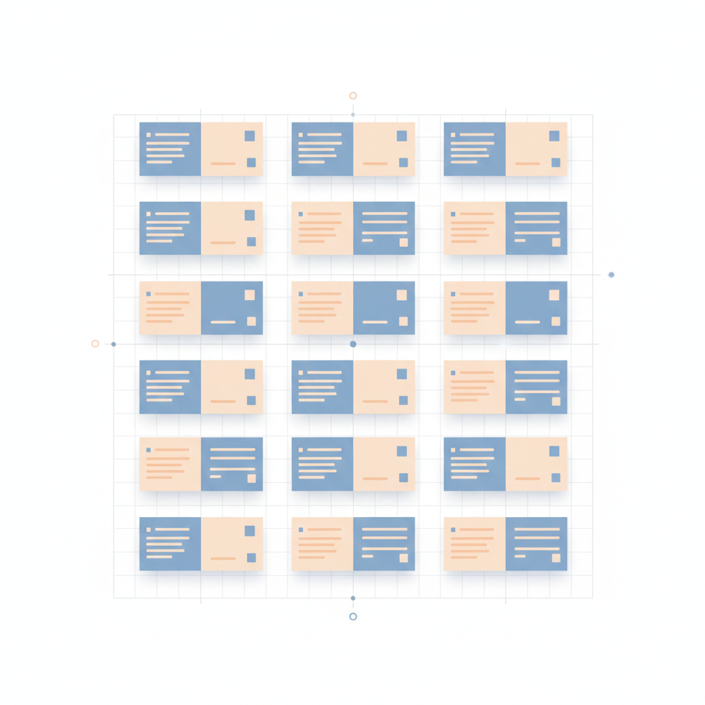 レイアウト、オレンジ、カード