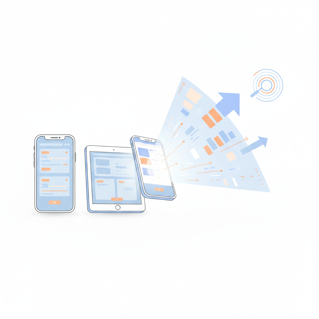 スマホ、PC、タブレット、発信