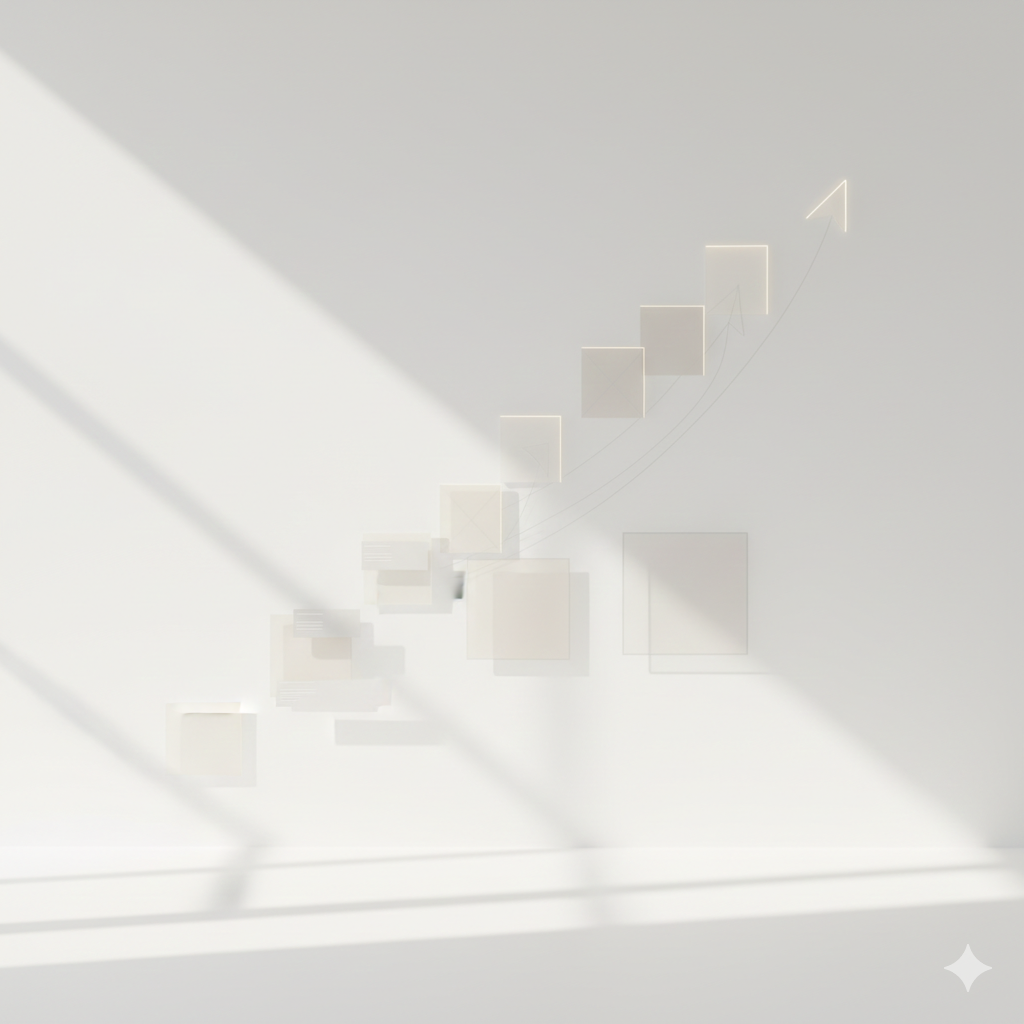 レイアウト、階段、白、ベージュ