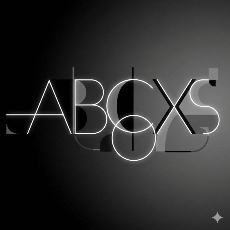 黒背景、フォント