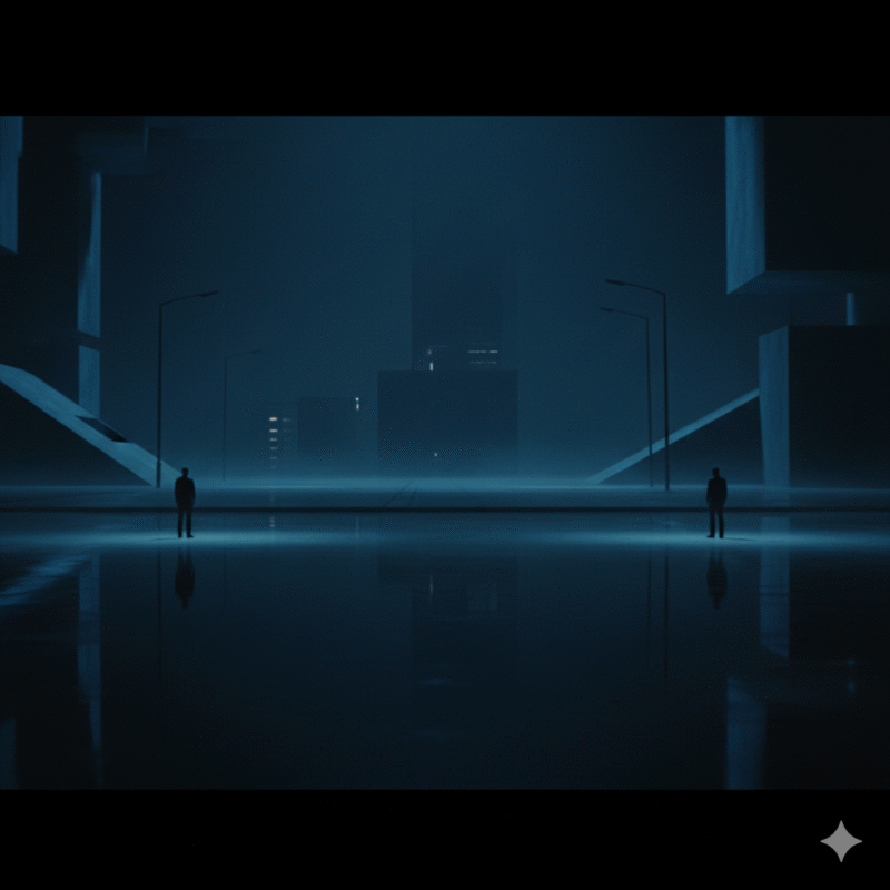 2人、人影、暗い