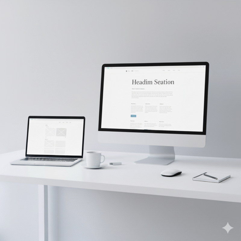 白、デスク、PC、フォント