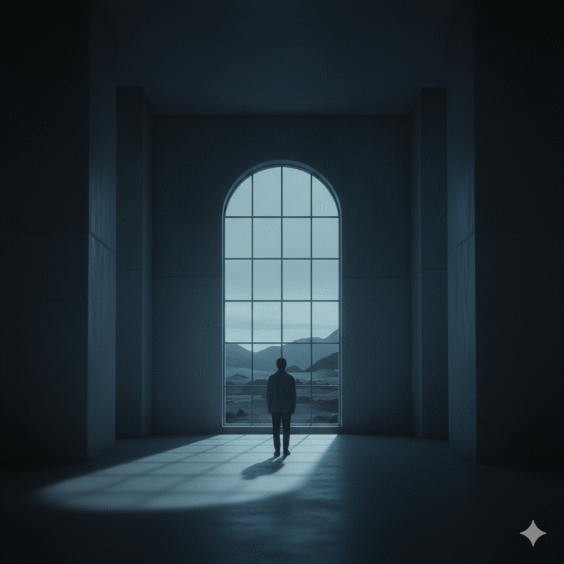 建造物、窓、人影、暗い