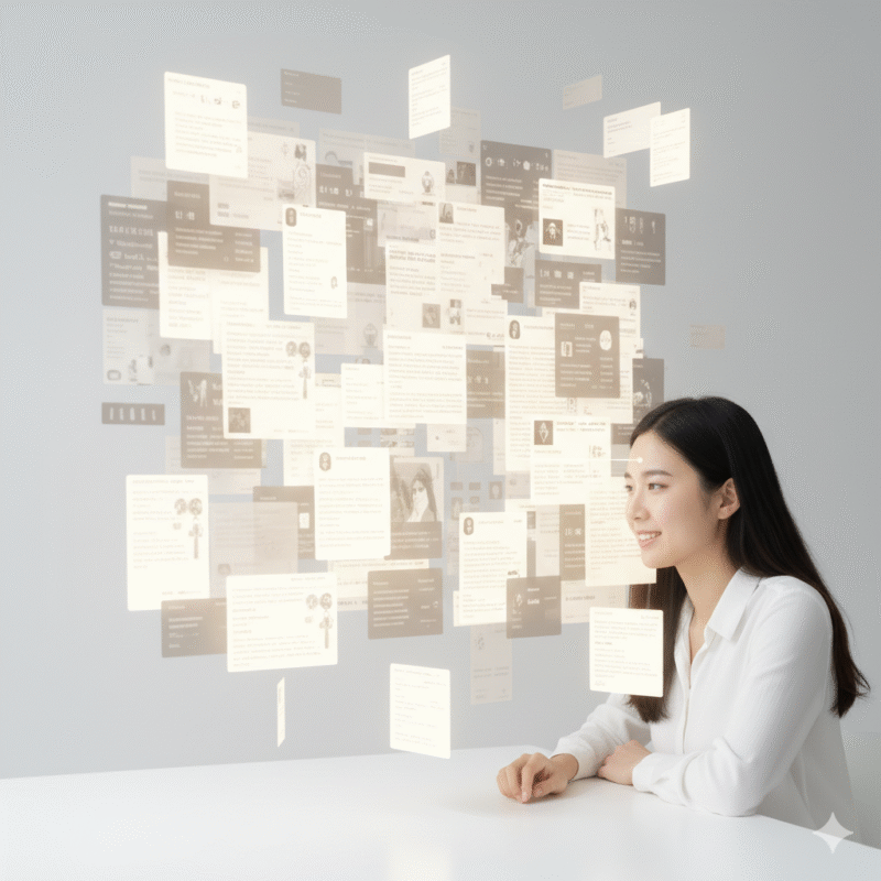 思考、白、ベージュ