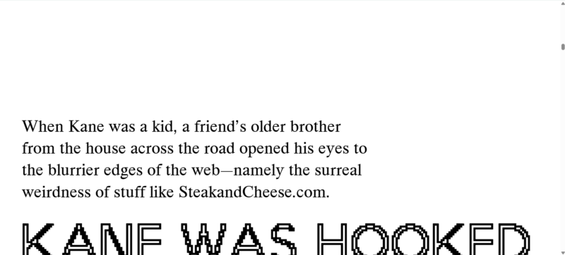 Kane Robinson、ファーストビュー