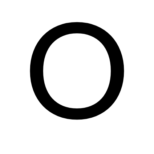 O、大文字、タイポグラフィー