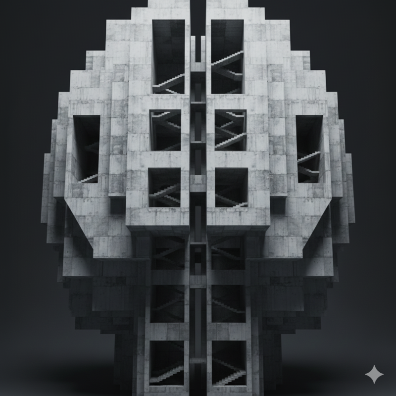 ブルータリズム、建造物