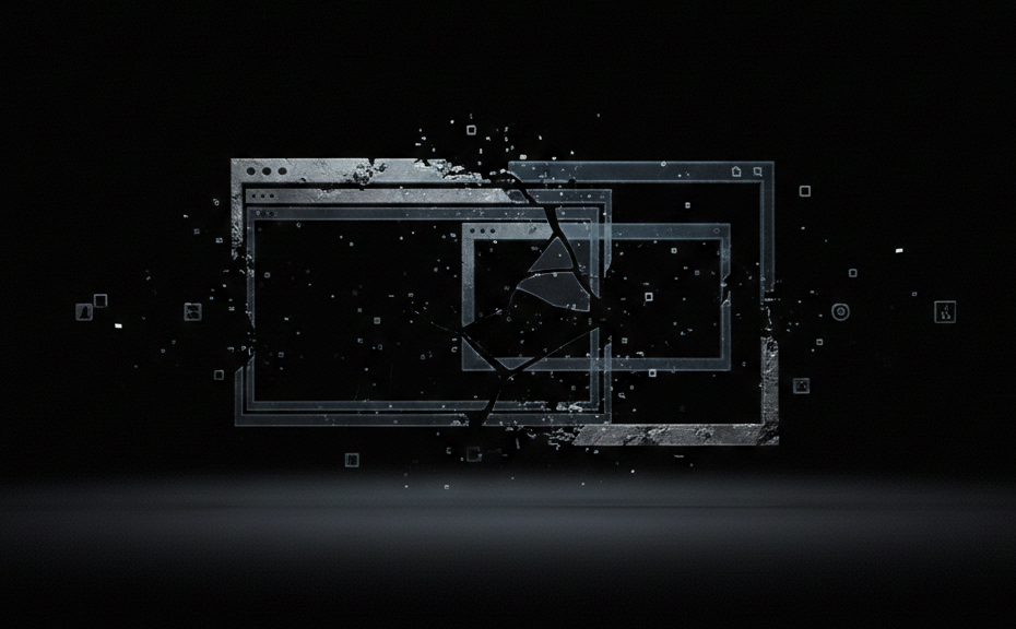 黒背景、サイト、壊れる