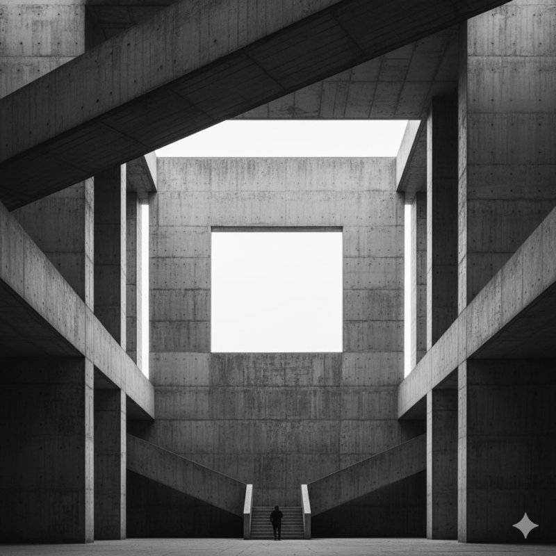 ブルータリズム、コンクリート