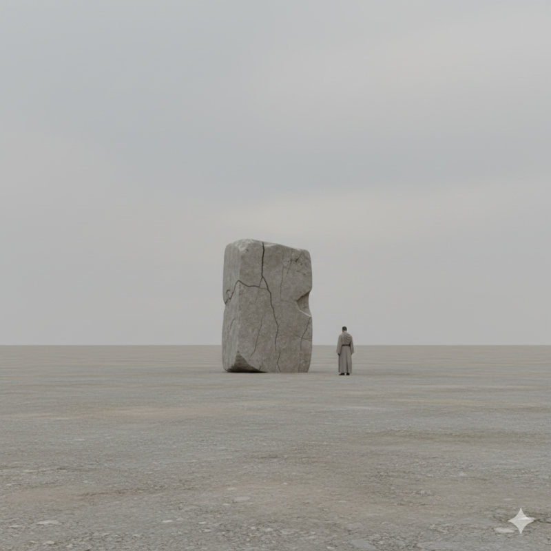 建造物、岩、砂漠