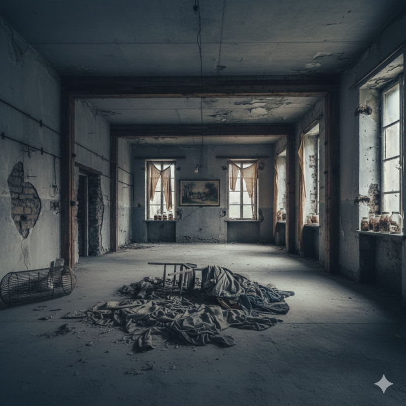 暗い部屋、廃墟