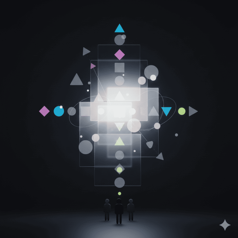 モノクロ、黒背景、幾何学