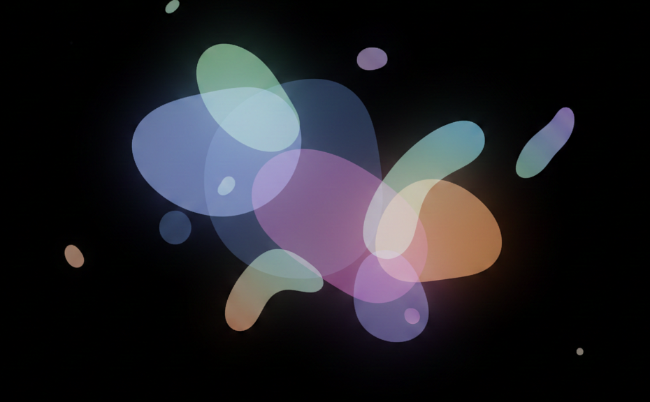 黒背景、カラフル