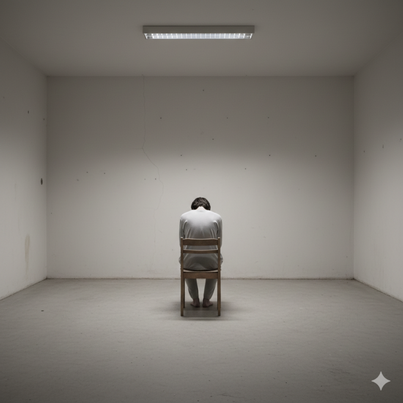 人、拘束、部屋、椅子