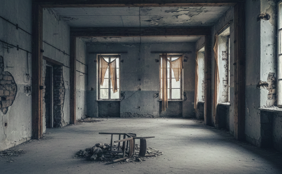 廃墟、暗い部屋
