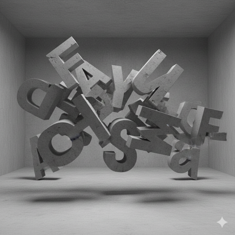 大文字、タイポグラフィー、ブルータリズム