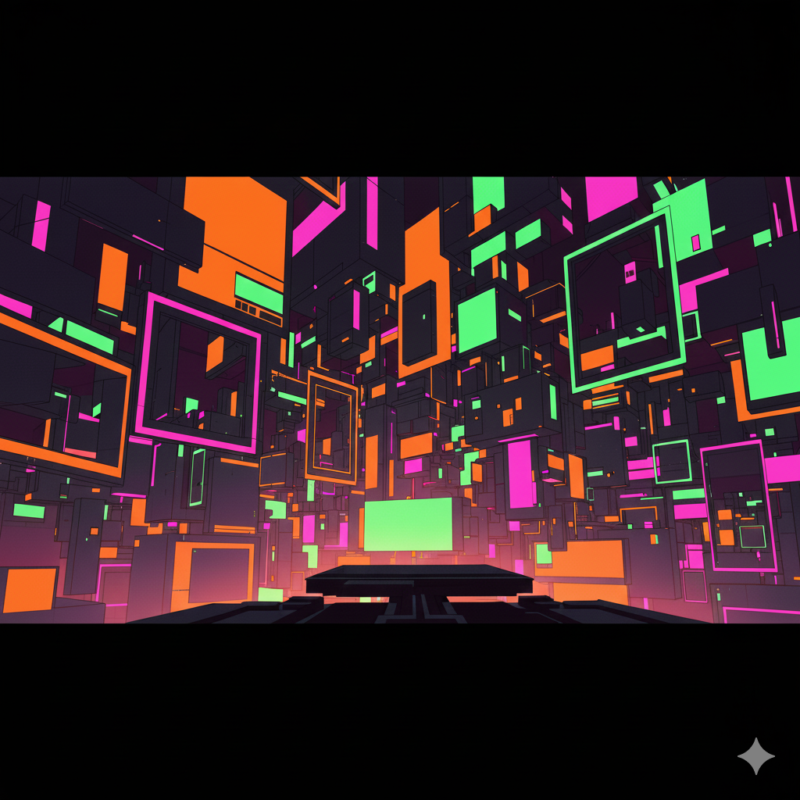 人なし、ネオン、ブルータリズム