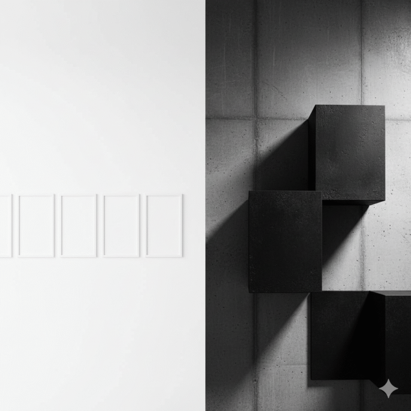 ミニマリズム、ブルータリズム、比較