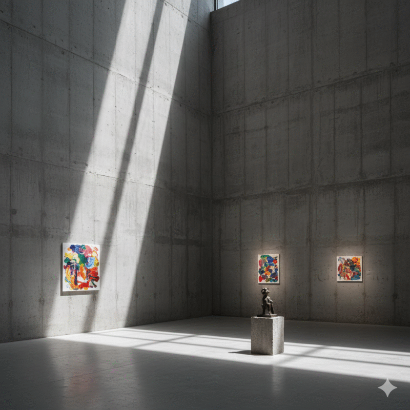 美術館、コンクリート