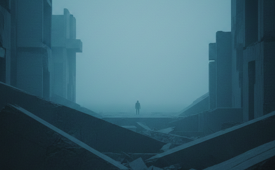 コンクリート、崩壊、人