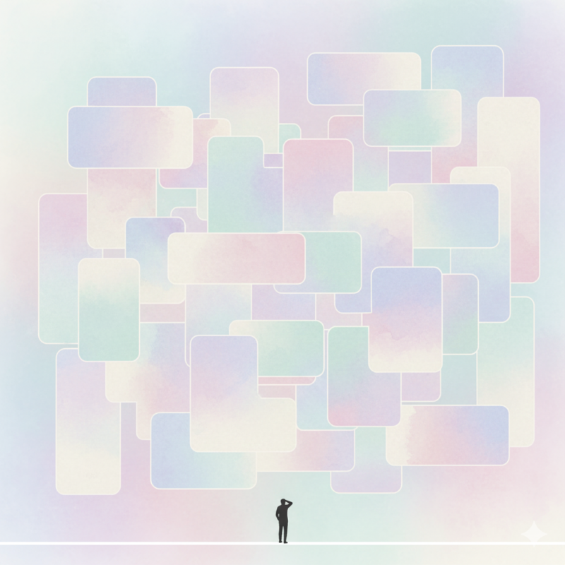 フェード、多い、パステル