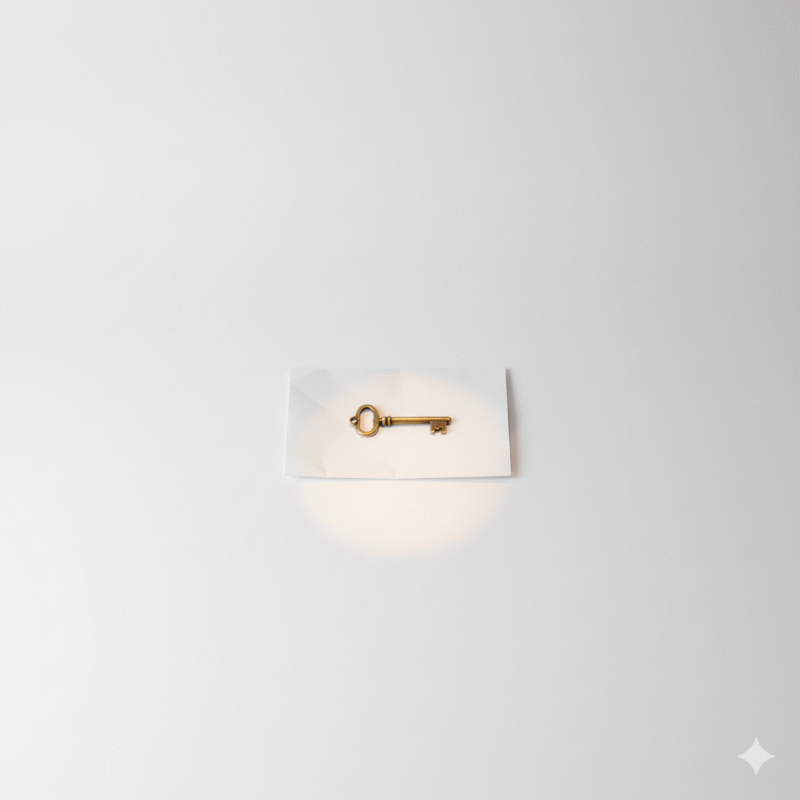 白、ゴールド、鍵