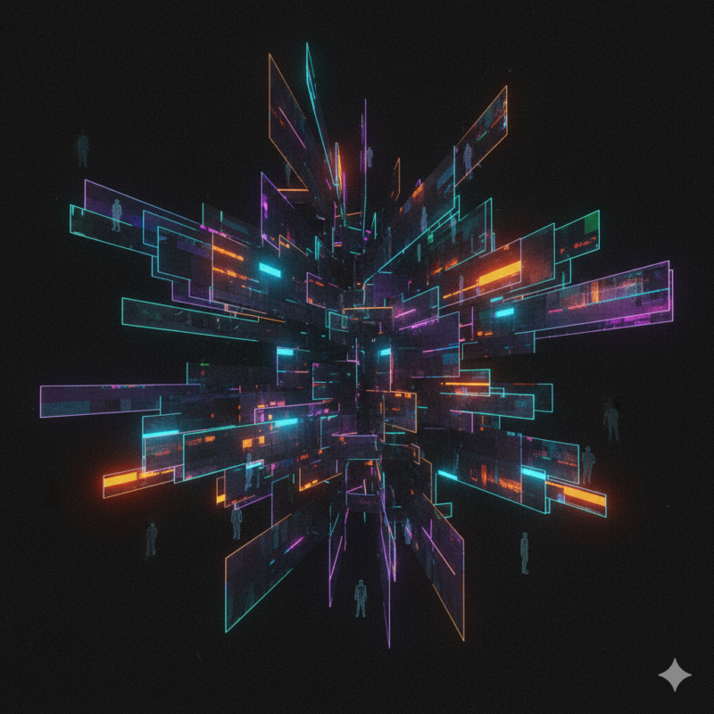 乱雑、レイアウト、黒、ネオン