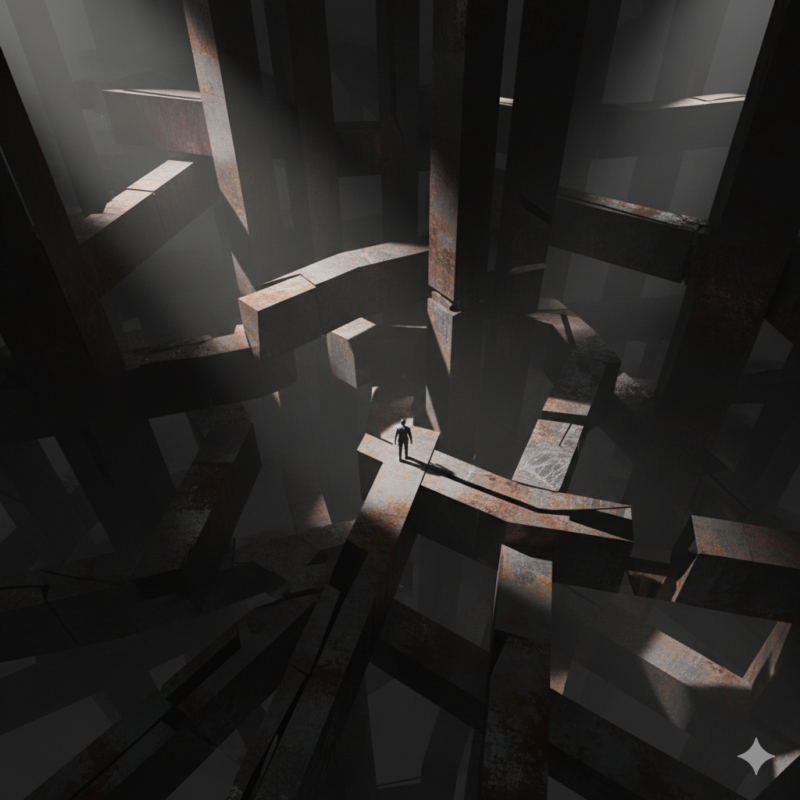 迷路、建造物、人