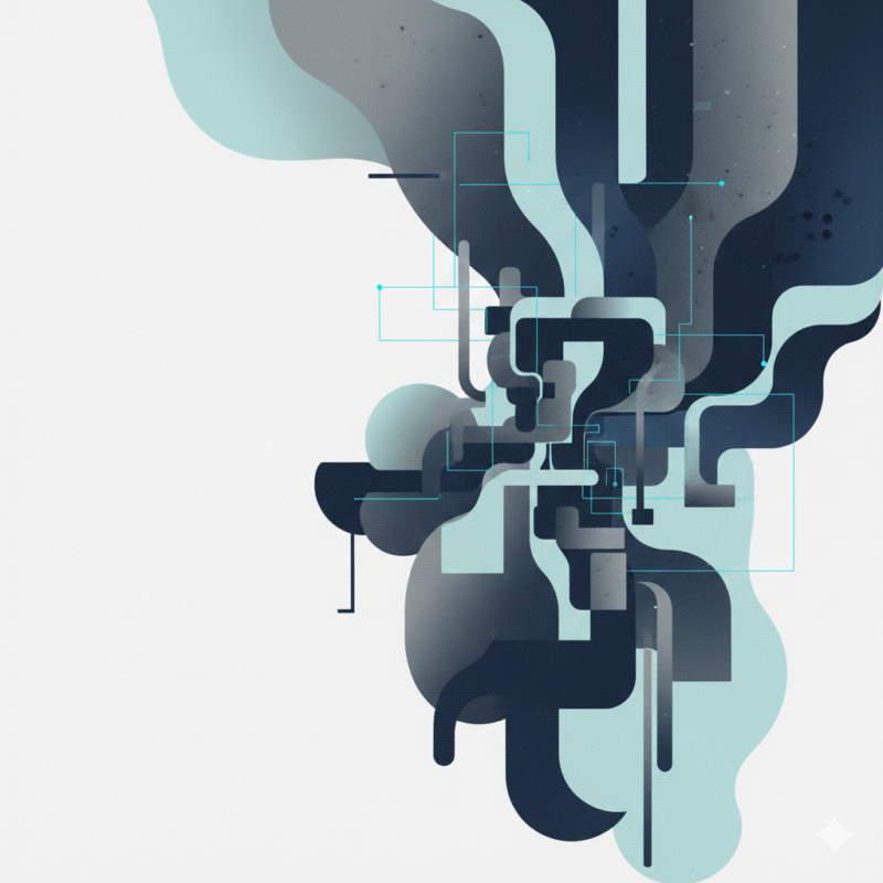 靄、緑、グレー