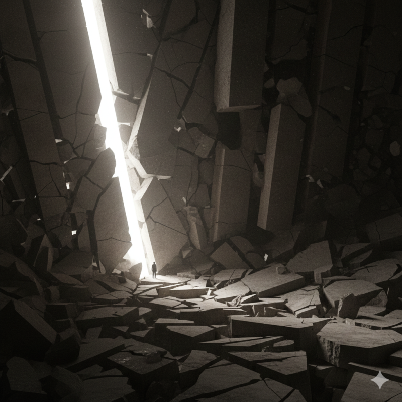 コンクリート、ヒビ、光