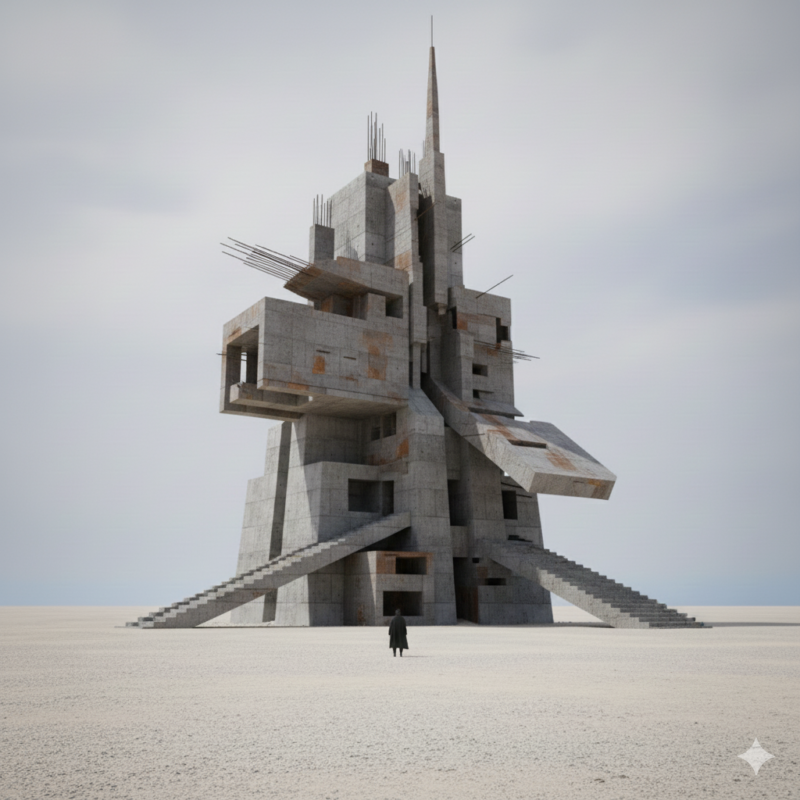 コンクリート、ブルータリズム、階段