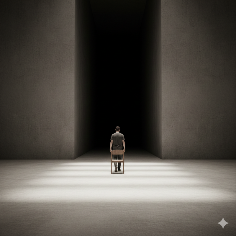 救い、人、椅子、部屋