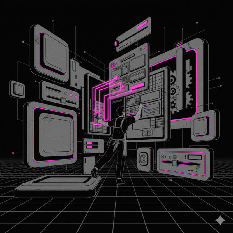 UI、CSS、モノクロ、ピンク