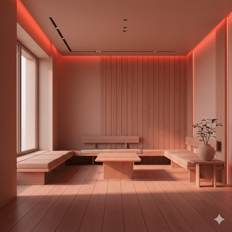 赤い部屋、インテリア